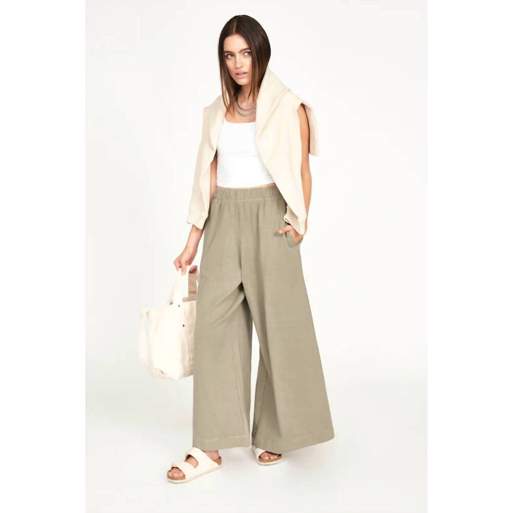 NEW MIRTH lounge wide leg pant in sagebrush